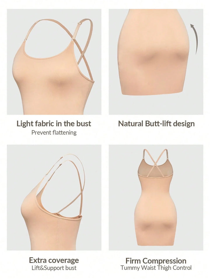 SHEIN Shape 2 Packs Shaping Shapewear Slip Dress Body Shaper Bust& But ...