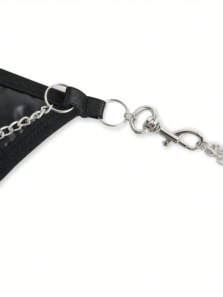 AltCore Curvy Punk Chic Metal Chain PU Sexy Ladies Underwear, Music Fe ...
